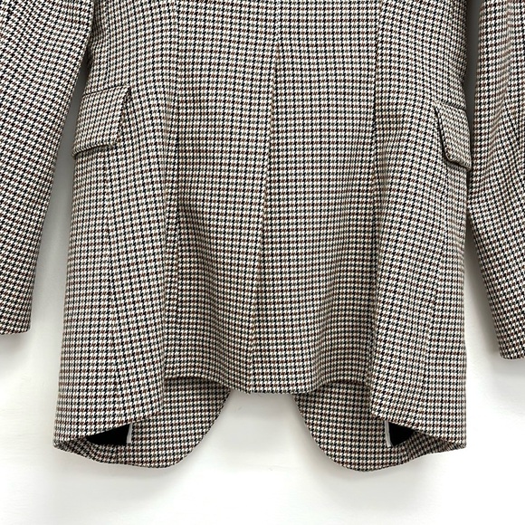 Theory Super Cinch Fremont Plaid Long-Line Blazer Cotton-Wool Tailored - Size 0 - Picture 10 of 16